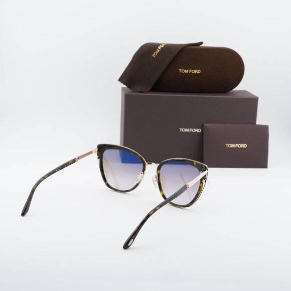 Tom Ford Simona FT0717 52F Cat Eye Sunglasses - Havana/Gold/Brown main image 6